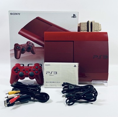 🔥RARE Sony PS3 CECH-4000B 250GB ❤️ Garnet Red 🎮 1 Controller