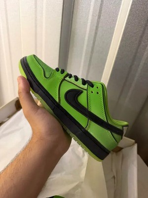   Nike SB x Powerpuff Mädchen 'Buttercup' Dunk Low Pro QS PS Skateschuhe   UK 2