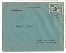 Brief Unganda-Kenya-Tanganyika Drucksach in die Schweiz n Olten/Solothurn