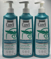 3PK Curel Hydrotherapy Wet Skin Moisturizer ~ FRAGRANCE FREE ~