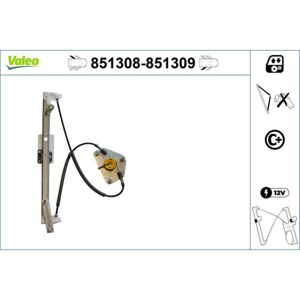 Valeo 851308 Fensterheber FüR VW Golf Alltrack 5II 5II 5G1 BQ1 BE1 BE2 BA5 BV5-image