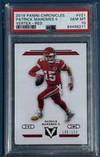 Patrick Mahomes II 2019 Panini Chronicles Vertex #V-21 Red /199 PSA 10 Gem Mint