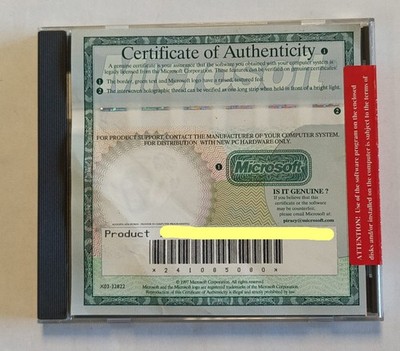 Neu - Microsoft Money 97 - CoA, Product Key und Media