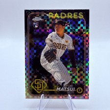 Yuki Matsui 2024 Topps Chrome #116 X-Fractor Rookie San Diego Padres Card MLB. rookie card picture
