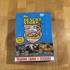 Topps 1991 Desert Storm Trading Cards and Stickers 36 New Sealed Packs In Box