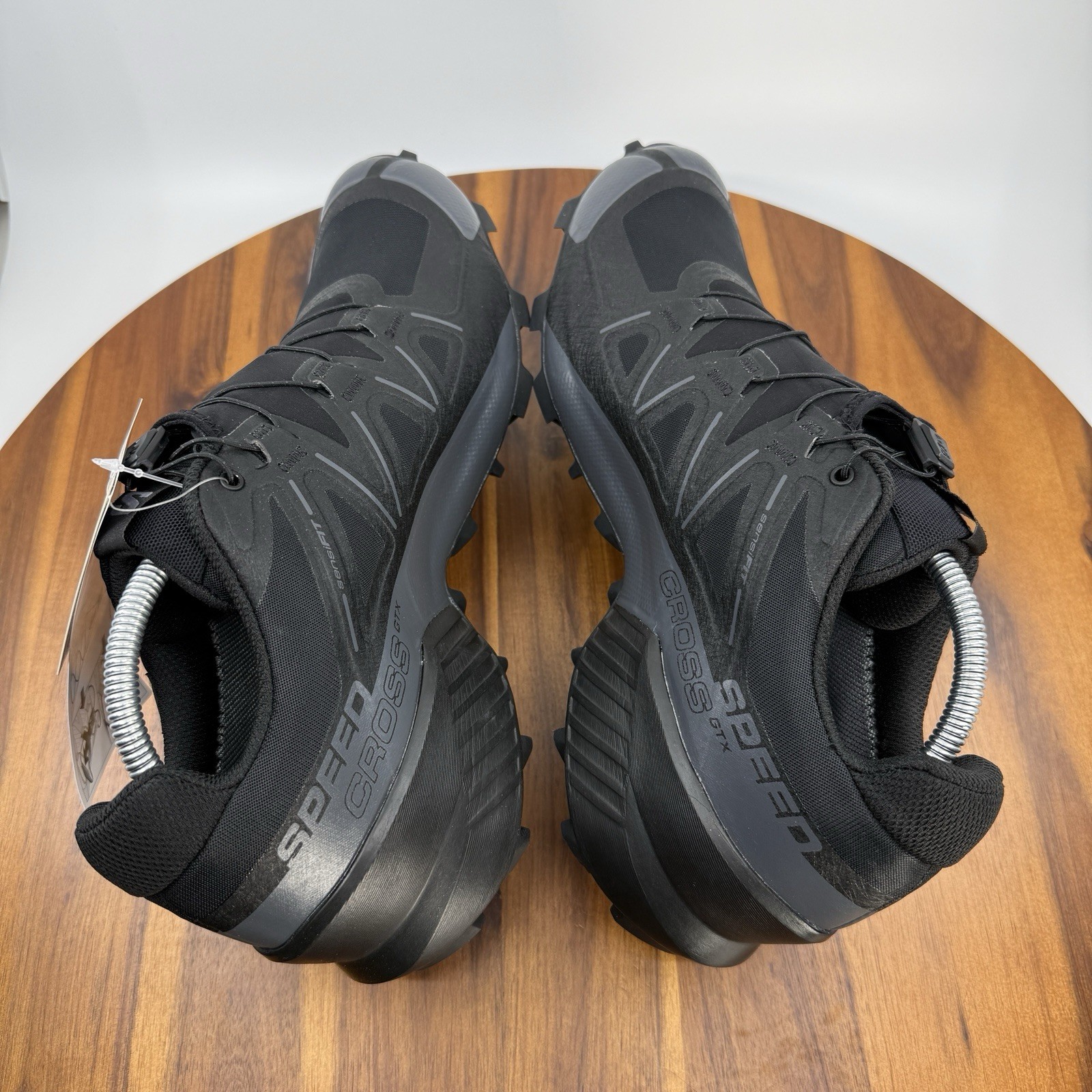 Scarpe Salomon Speedcross GTX da uomo taglia 10 nere tonalità silenziose escursionismo trail outdoor