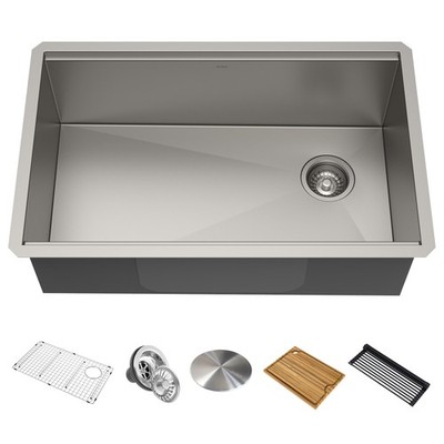 Kraus KWU110-32 Kore 32'' Undermount Single Basin Stainless Steel - Stainless