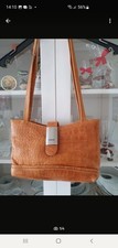 Handtasche cognac, gebraucht, echtes Leder