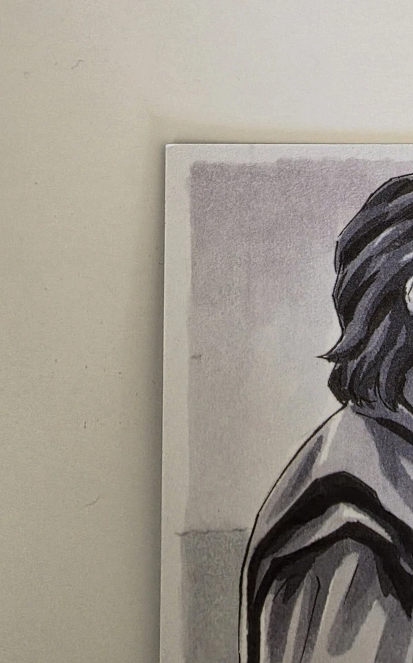 2025 TOPPS CHROME STAR WARS Javier Bistek ARTIST SKETCH CARD 1/1 Silver Foil - Image 3 of 4