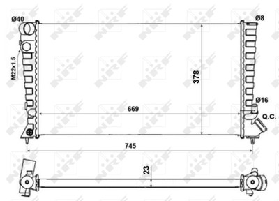 NRF 58189A Kühler, Motorkühlung für CITROËN,PEUGEOT
