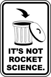 Use the Bin Clean Up No Littering Rubbish Self Adhesive Sticker