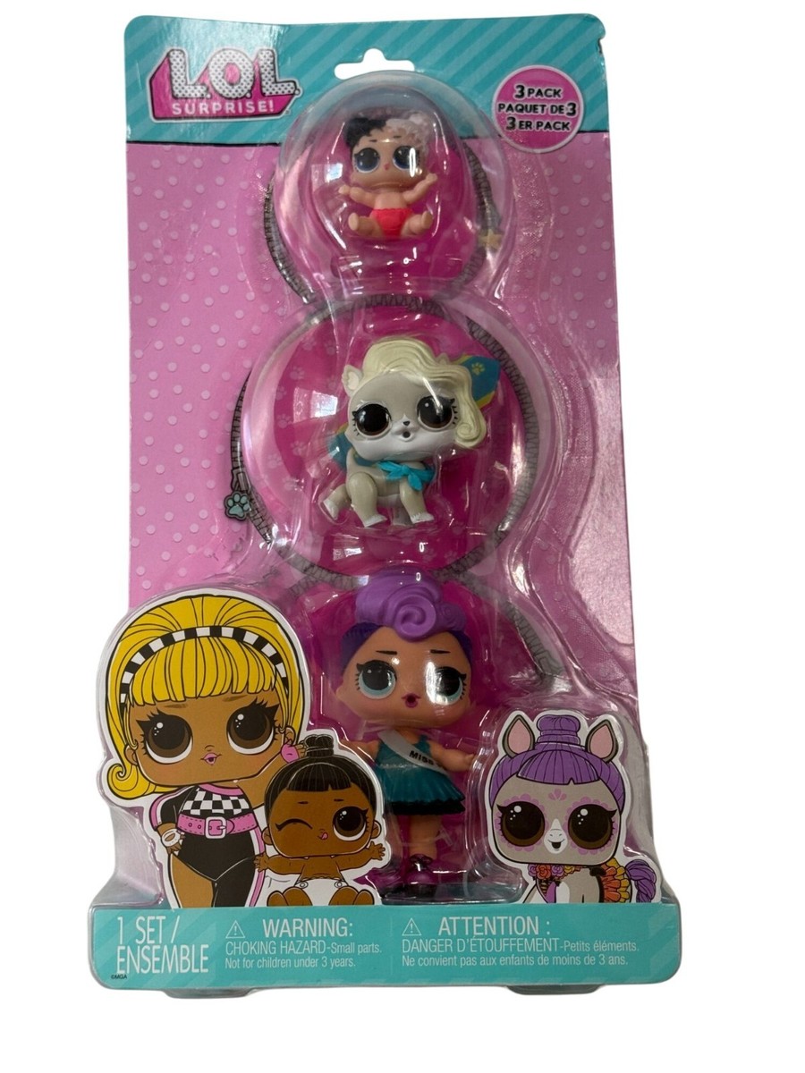 LOL Surprise Dolls 3 Pack Figures Pets MGA New Sealed Toy Set | eBay