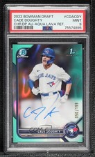 2022 Bowman Draft Chrome Pick Aqua Lava Refractor Cade Doughty PSA 9 Auto 0xh3