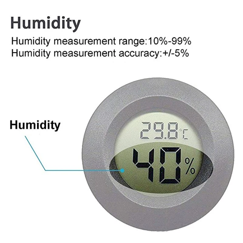 8x Mini LCD Digital Thermometer Hygrometer Temperature Humidity Humidity Meter - image 2 of 4