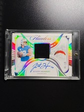 Justin Herbert 2024 Panini Flawless Signature Gloves Auto Relic Ruby. /15 