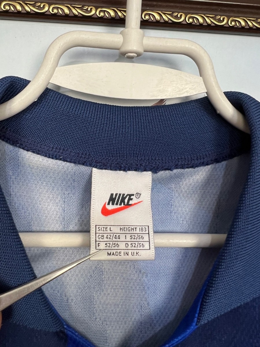 Vintage 90's Nike Arsenal Football Template Long Sleeve Blue Shirt