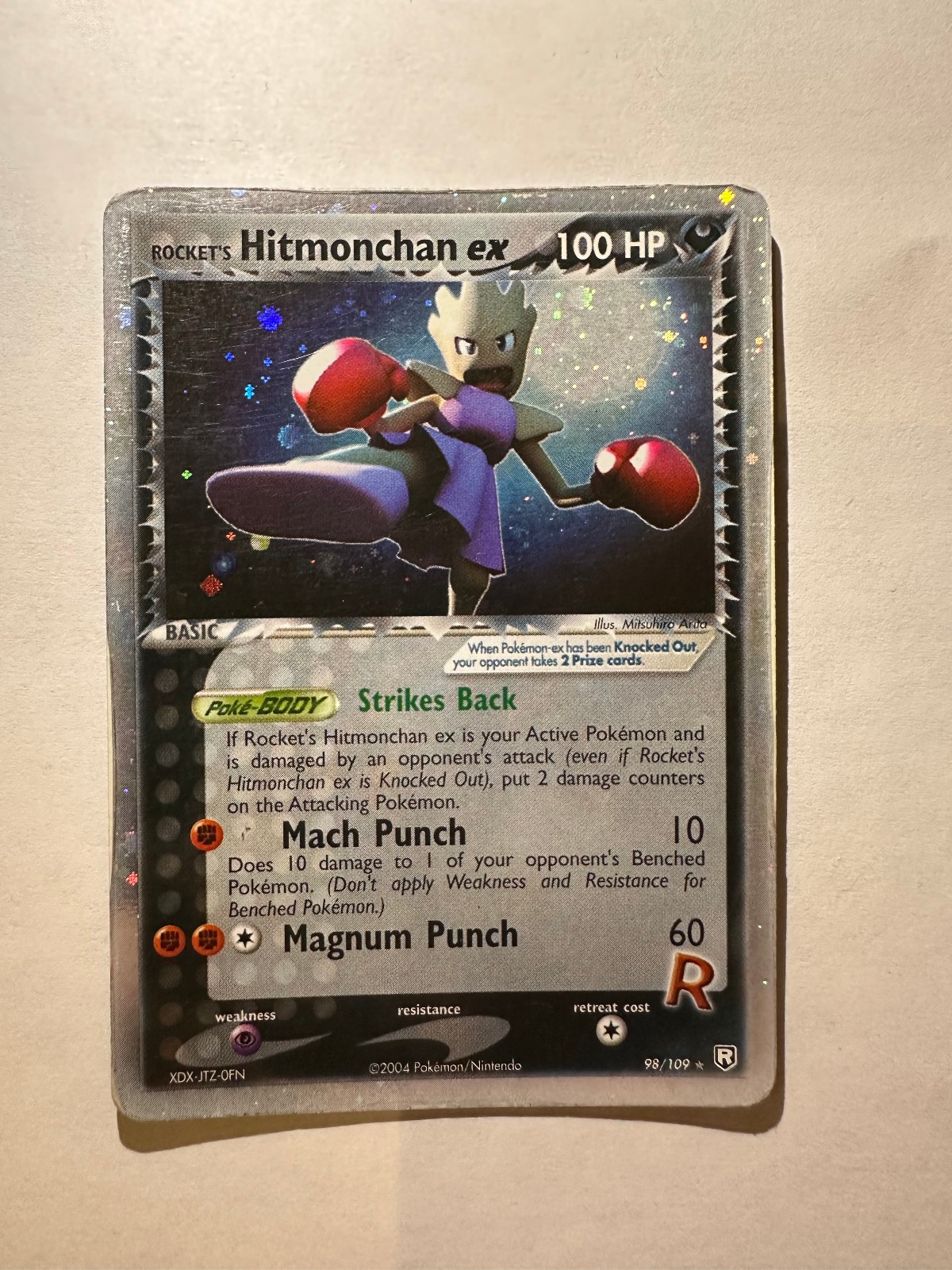 Rocket's Hitmonchan ex 98/109 Team Rocket Returns Holo foil MP