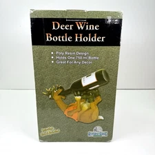 Rivers Edge Products Deer Wine Bottle Holder | Countertop Home Decor - NEW!