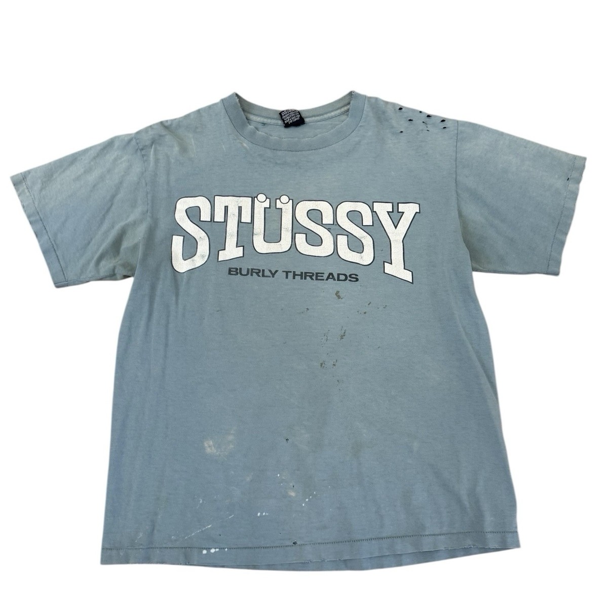 Vintage Stussy Burly Threads T-shirt Made in The USA 90s Sz XL