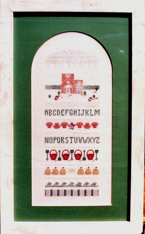M Designs SUMMER BAND SAMPLER Cross StitchSS Chart Only ~  sand castle