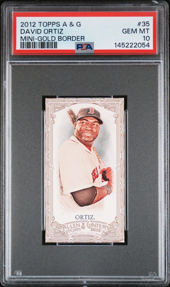 DAVID ORTIZ 2012 TOPPS ALLEN & GINTER MINI-GOLD BORDER #35 PSA 10