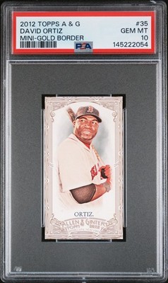 DAVID ORTIZ 2012 TOPPS ALLEN & GINTER MINI-GOLD BORDER #35 PSA 10