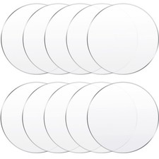 Yalikop 10 Pcs 6 Inch Acrylic Blanks Ornament Round Clear Acrylic Christmas D...