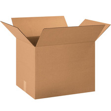 221515 Corrugated Cardboard Box 22" L X 15" W X 15" H, Kraft, for Shipping, Pack