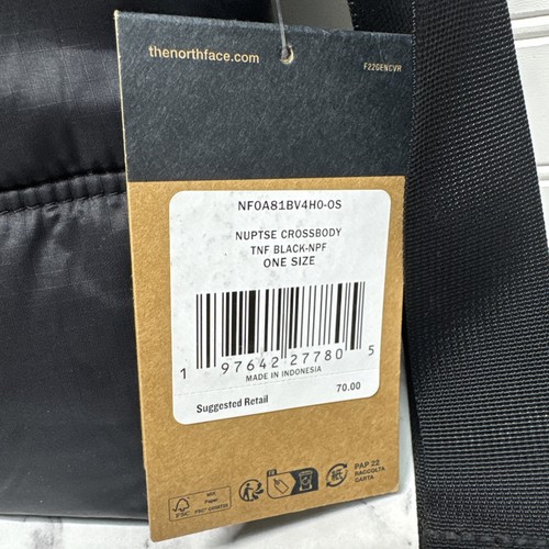 The North Face Nuptse Puffer Crossbody Umhängetasche TNF schwarz - NEU mit Etikett - Bild 3 von 6