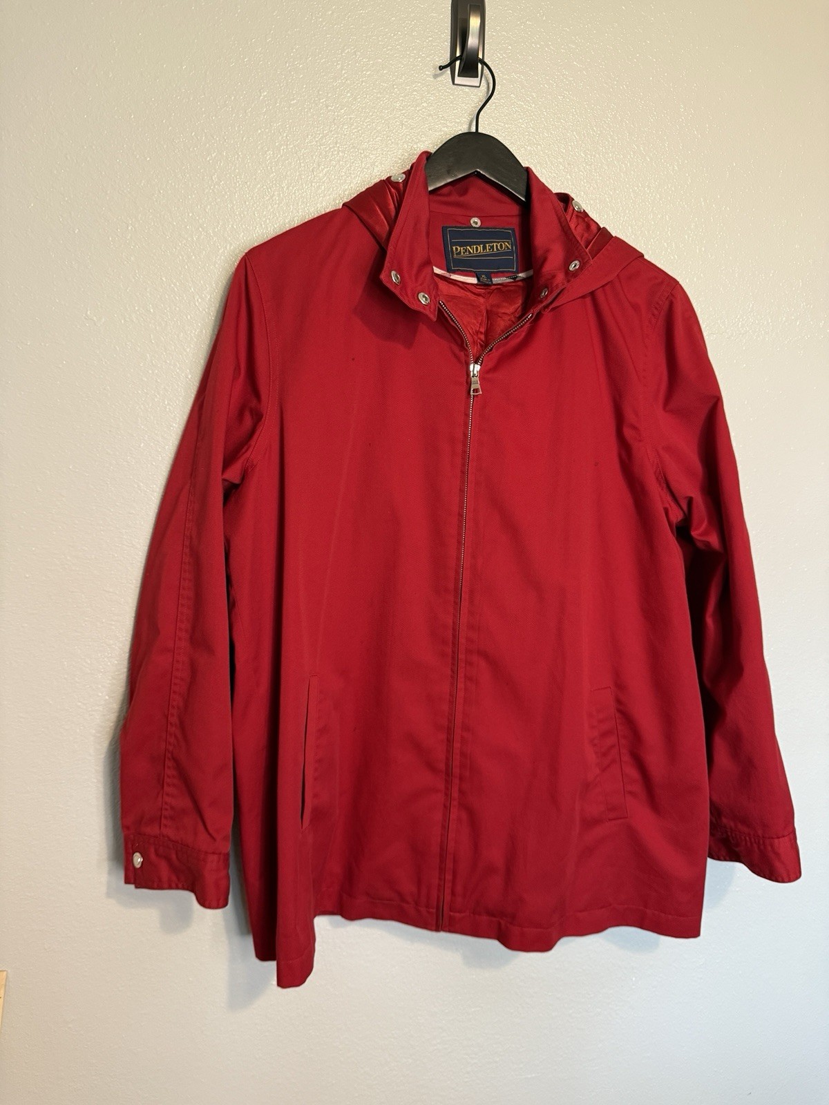 Vintage Red Pendleton Cotton Lined Jacket Detacha… - image 1
