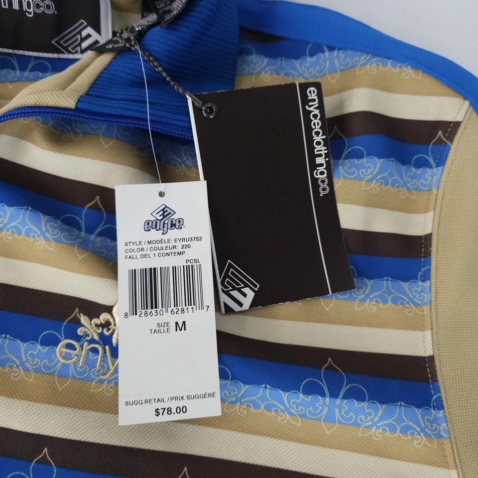 Enyce Clothing Co Jacket Mens Medium Blue Beige Colorful Hip Hop Rap 90s Skater - Image 3 of 4