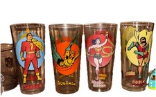 DC Comics Promo Glasses Set Featuring Shazam Aquaman Wonder Woman Robin