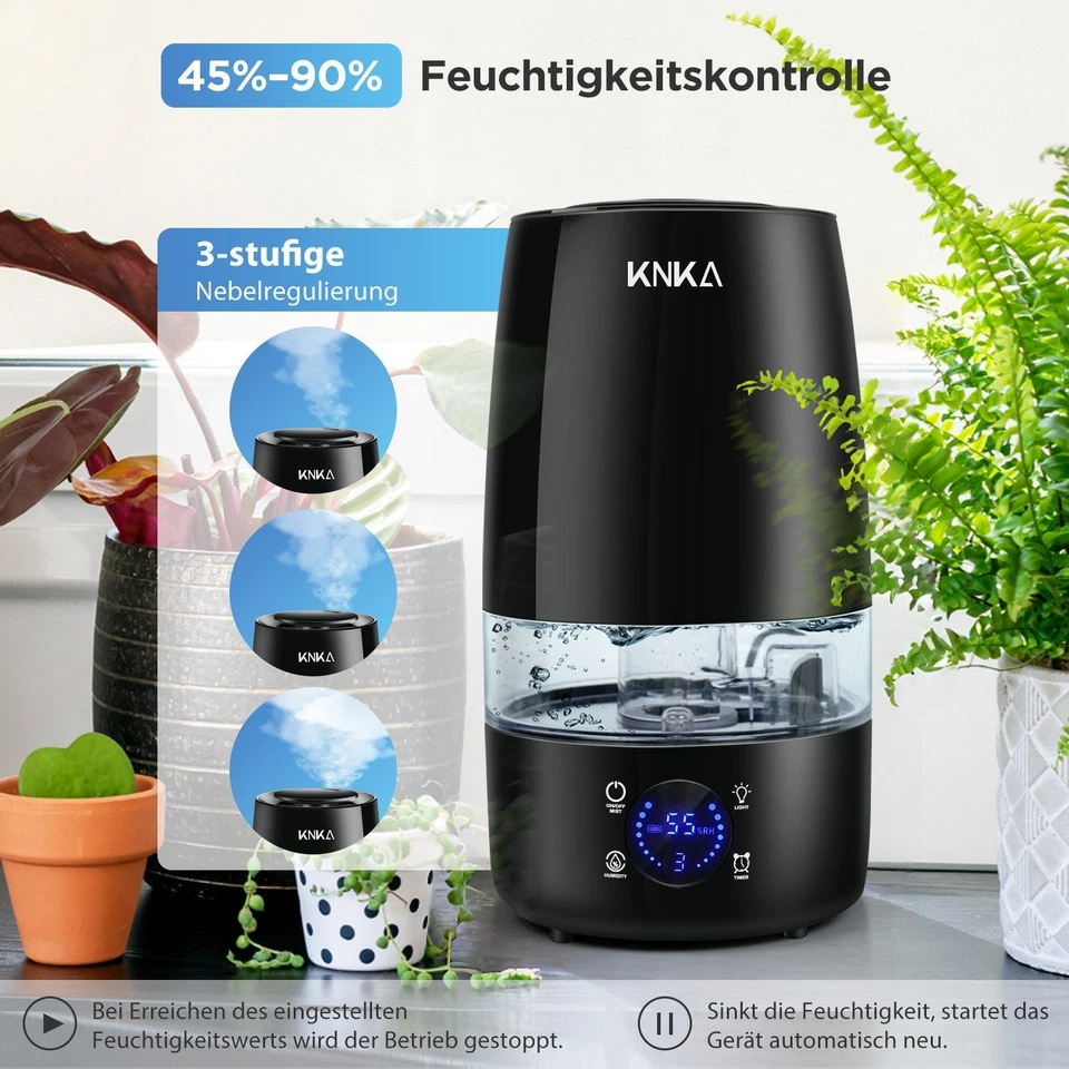 4.5L Humidifier Timer Plant Ultrasonic Air Freshener Humidifier 7 Light - Image 3 of 4