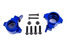 Traxxas 9635X - Left & Right Aluminum Steering Blocks, Blue