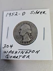 1952 D   Washington Quarter VG+/F Condition 90% Silver-Better Date # 304