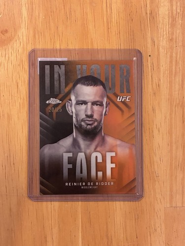 2026 Topps Chrome UFC - In Your Face Reinier de Ridder Orange Refractor /25