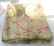 Vintage Brocade Upholstery Fabric Paisley Silk Blend 89" x 36" Remnant NEW