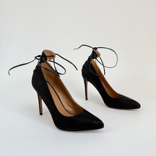 Nine West Lace Up Heels Office Siren Pumps Stiletto Pointed Toe Size 7.5 Nwebba
