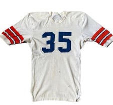 1960's RAWLINGS game worn used DURENE FOOTBALL JERSEY - DENVER BRONCS colors