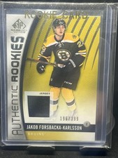 2017-18 SP Game Used #160 Jakob Forsbacka-Karlsson Gold Jerseys #/399
