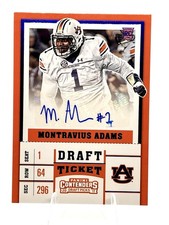 PANINI 2017 CONTENDERS DRAFT TICKET AUTO ROOKIE MONTRAVIUS ADAMS #262 AUBURN TI…