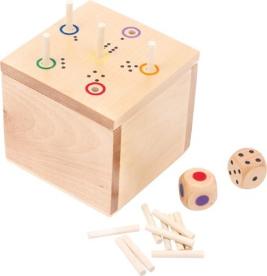small foot 6558 parlour game ''Dice Ace'' made of wood, popular Continental dice g