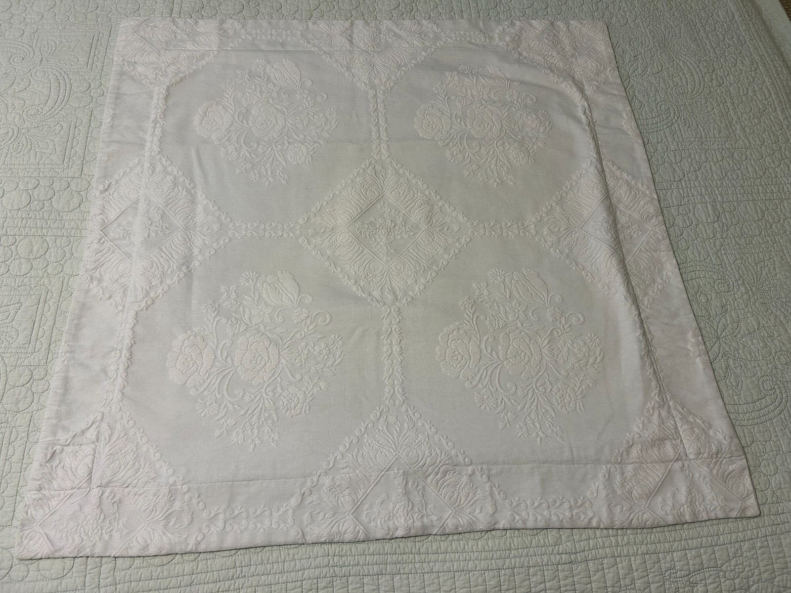 Chambers Euro 26"Pillow Sham Jacquard Floral Cotton Italy Luxury Linens