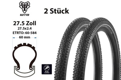 2 Stück 27.5 Zoll Fahrrad Reifen WTB Intersector 27.5x 2,4 Reflex 60-584