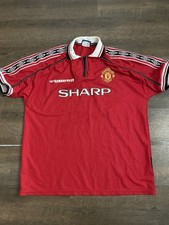 Vintage Umbro Manchester United 1998/99 Sharp Soccer Jersey Size XXL