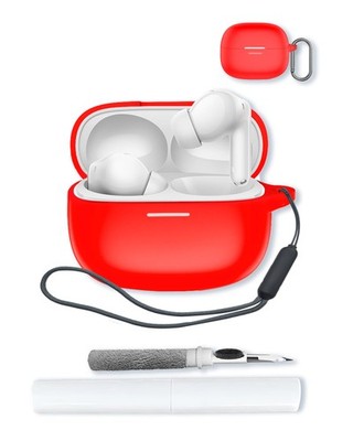 Case for Redmi Buds 6 Pro Earbuds,Soft Protective,Shockproof, BOVUGAC Red 