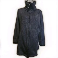 Kenneth Cole Reaction Women’s Black Jacket SZ L W/ Thumb Holes & Headphones