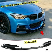 für BMW 3er (Nur M Sport) F30 F31 12-18 Frontlippe Frontspoiler (Glanz Schwarz)
