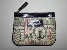 Harrods London PVC Zip Pouch Portamonete Portafoglio Porta Carte Borsa