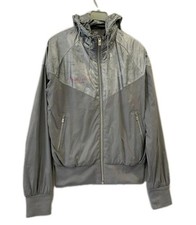 Nike Sportswear Hooded Windbreaker Jacket Gray Men  s M Full Zip Lightweight 188